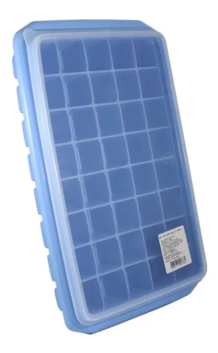 Forma Gelo Com Tampa - Grande 40 Cubos Higiênica Cor Sortidas Liso