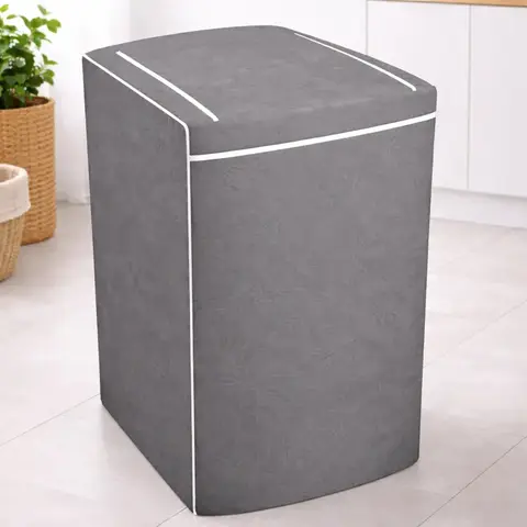 Capa Máquina Lavar Roupas Guarde Bem Electrolux Brastemp Consul Colormaq Zíper Impermeável 10 11 12 13 14 15 16 17 18kg Cinza - Tam: P