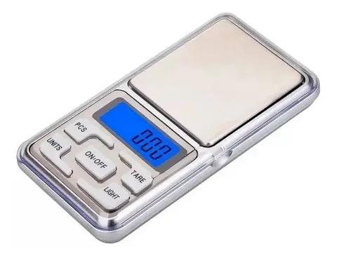 Mini Balança Digital Eletrônica De Precisão De 0.01 A 500g Prateado