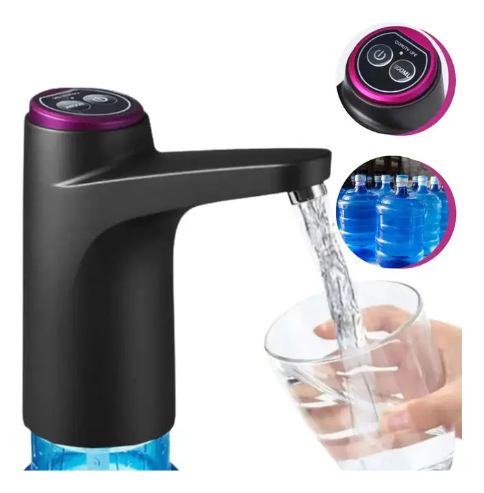 Bomba Galão De Água Recarregável Dispenser Bivolt Usb Cor Preto - KLARIM