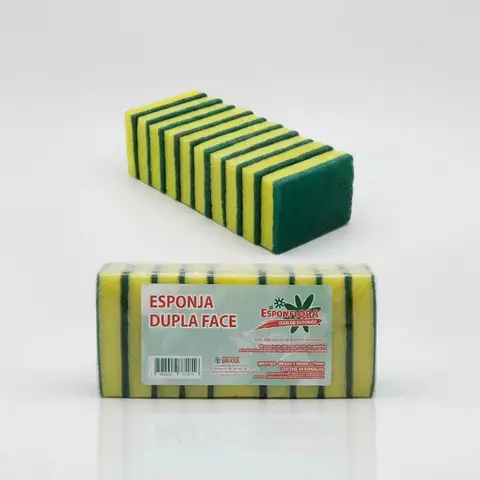 Kit 10 Esponjas Multiuso Dupla Face Lava Louça Cozinha