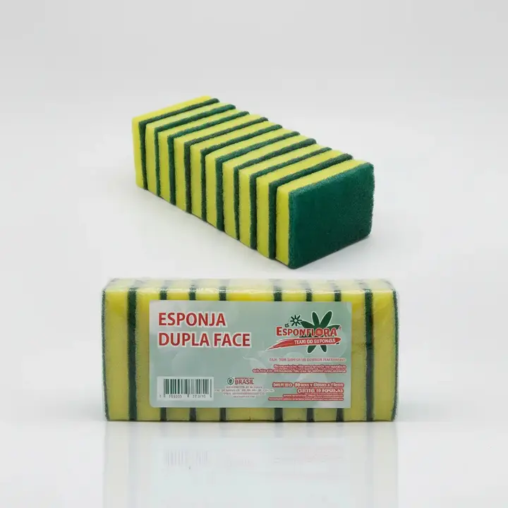Kit 10 Esponjas Multiuso Dupla Face Lava Louça Cozinha