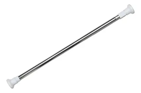 Varão Extensível Box Banheiro Provador Cortina 70cm A 120cm Prateado