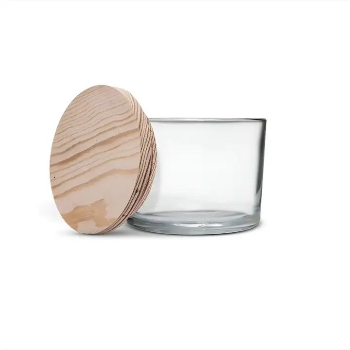 Potes de Vidro Nadir Figueredo 150ml com Tampas de Madeira Kit 24 Unidades