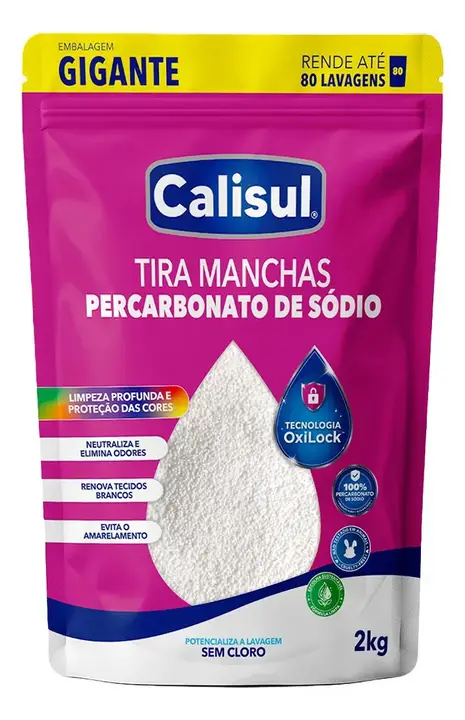 Percarbonato De Sódio Tira Manchas Alvejante - 2kg Calisul Original Granulado