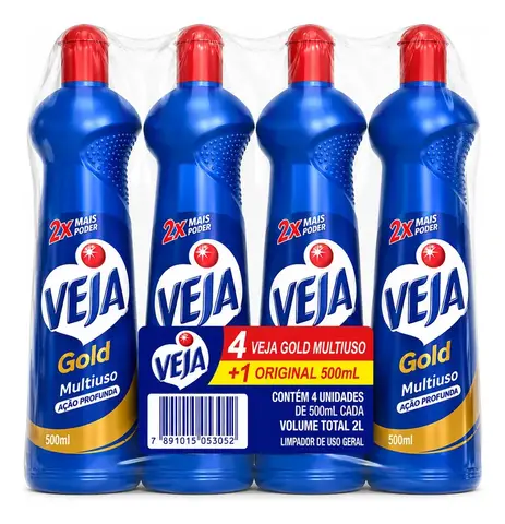 Kit Veja Gold Multiuso 500ml 4 unidades