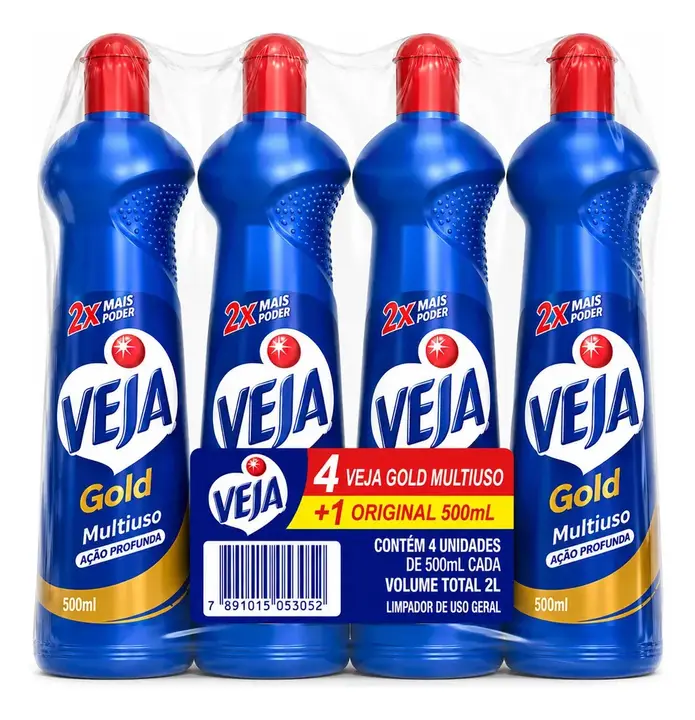 Kit Veja Gold Multiuso 500ml 4 unidades