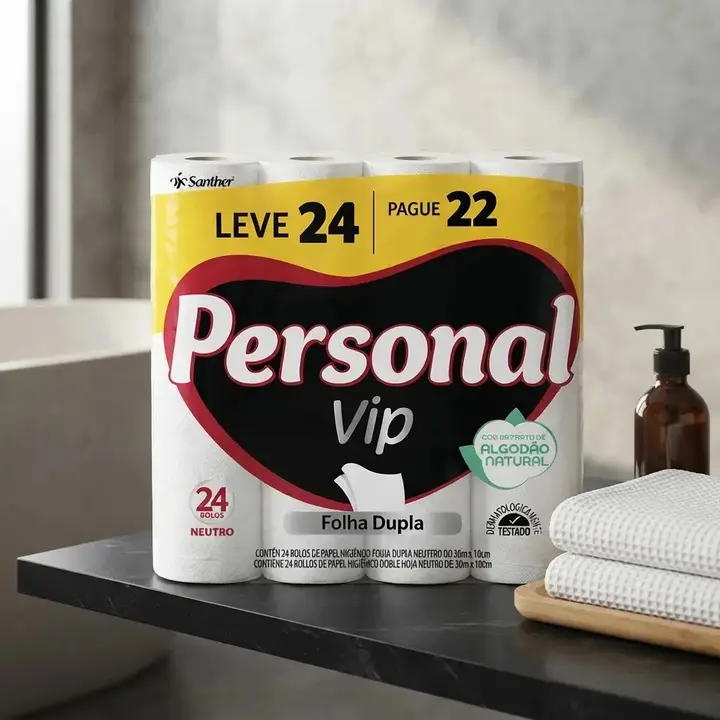 Papel Higiênico Folha Dupla 30m L24p22 Personal