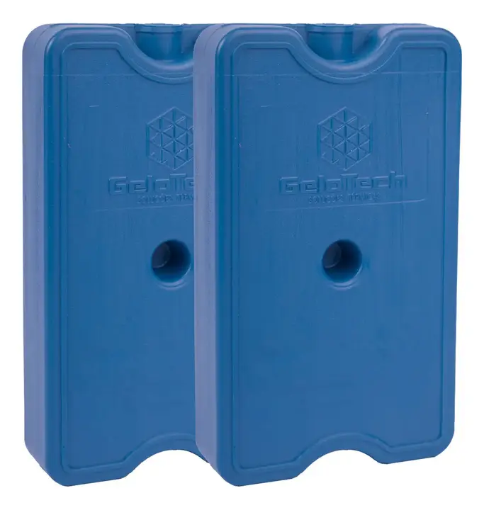 Kit 2 Gelo Placa Gel Artificial Reutilizável Rígido 500ml Cor Azul-marinho