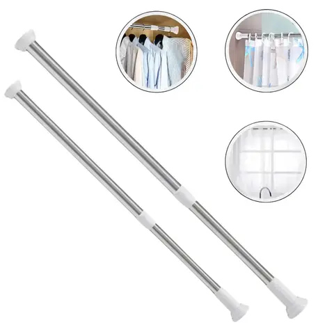 Tubo Varão Bastão Extensível Suporte Cortina Box 70 A 120cm Ligeiro