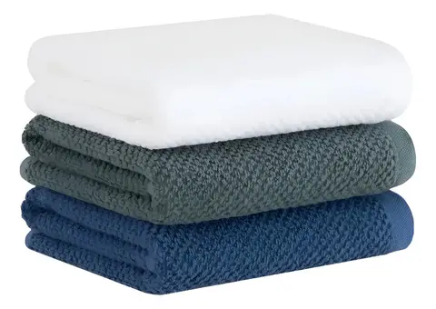 Jogo de Toalhas Buddemeyer Gourmet Quadriculado Pano de Copa Branco/Azul/Verde 3 peças