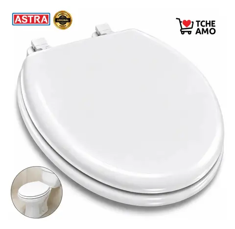 Assento Sanitário Tampa UNIVERSAL para Privada Vaso Patente Sanitária Slim Oval Almofadado Confortável Produto Original Qualidade Astra