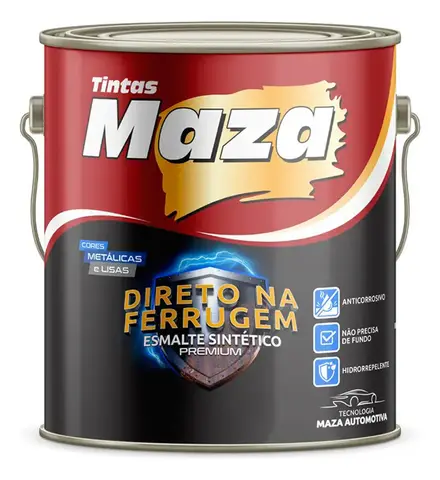 Tinta Direto Na Ferrugem 3.6l Maza Cores Cor Prata Lunar