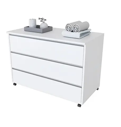 Gabinete Banheiro Com Rodinhas Móvel Branco