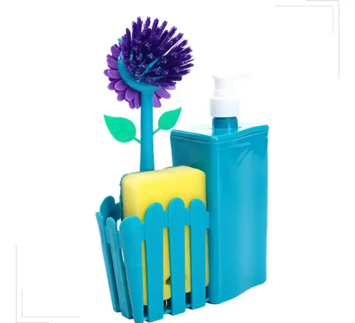 Kit Organizador De Pia Garden Porta Detergente Esponja Cor Verde