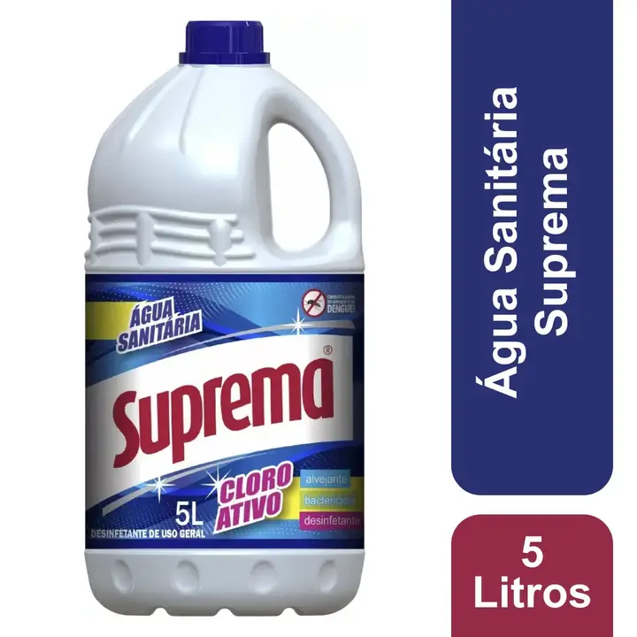 Água Sanitária Com Cloro Ativo 5 Litros Suprema