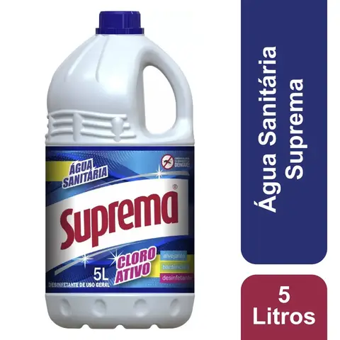 Água Sanitária Com Cloro Ativo 5 Litros Suprema