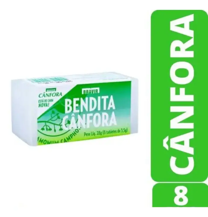 Cânfora Bravir 8 Tabletes 28 g Para Armários e Gavetas