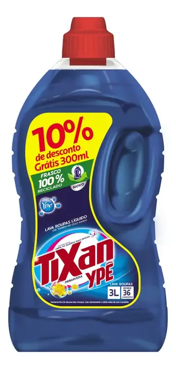 Lava Roupas Tixan Ypê Primavera frasco 3 Litros